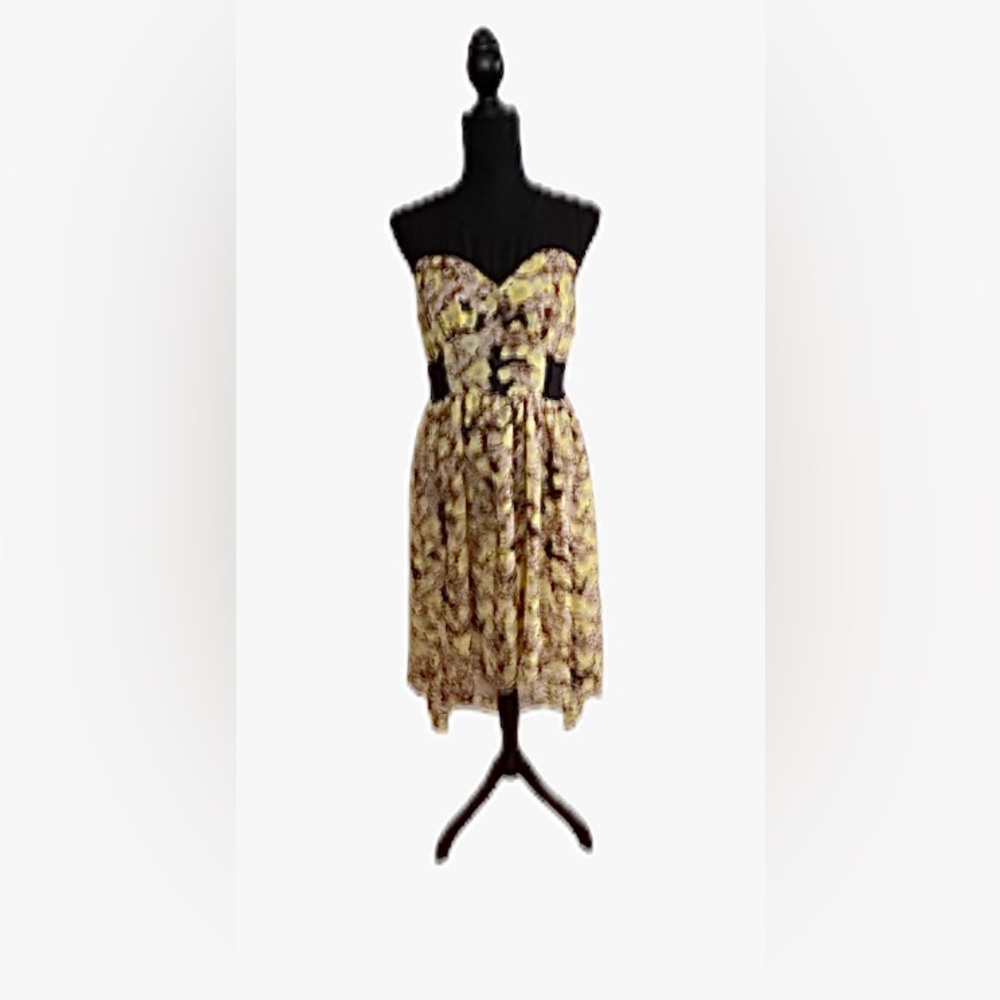πROMEO & JULIET COUTURE! HIGH-LOW DRESS! SUPER SLEEK! SHEER TOP & SIDE PANELS! - Picture 5 of 16